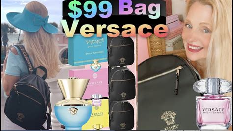 versace perfume weekend bag|Versace backpack gift with purchase.